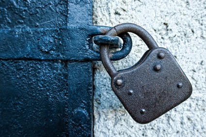 Lock on an iron Door