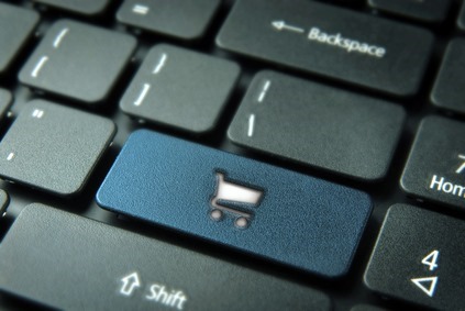 Shopping online keyboard background